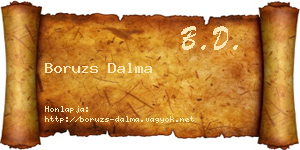 Boruzs Dalma névjegykártya